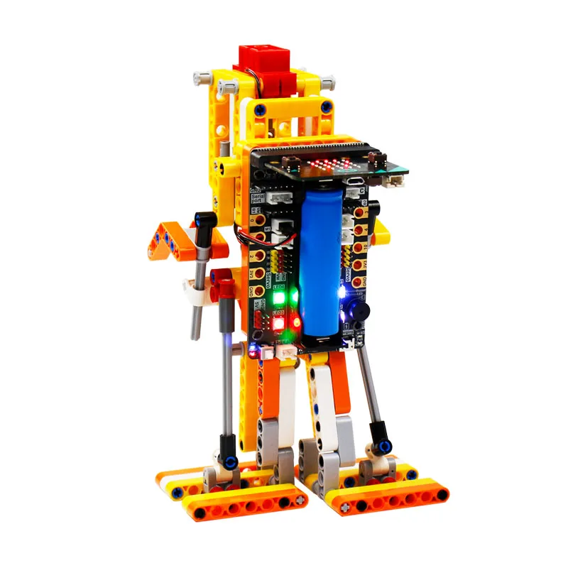 Micro:bit строительные блоки biped robot Microbit smart humanoid DIY Программирование Набор для