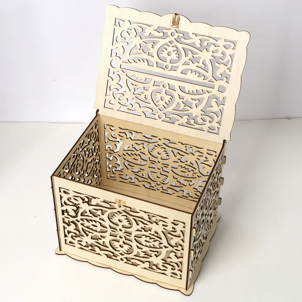Коробка для сбора денег на свадьбе с замком для карт DIY коробка для приглашения на свадьбу подарочные коробки для детского душа, юбилей, вечерние, украшения