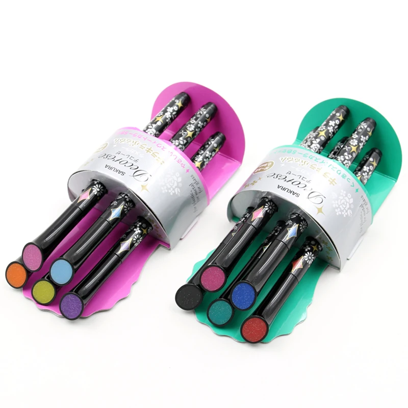 

Japan Sakura DB206 Decorese Colorful Gel Pen For Nail/Wood/Glass/Metal DIY Design Bling Bling Effect