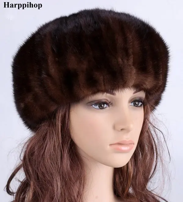 Шапка берет из меха норки кофейного цвета|mink beret|beret winterwinter beret for women |