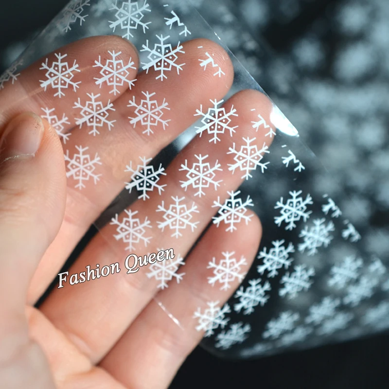 Белая Снежинка для ногтей 1 шт. новый дизайн переводная бумага наклейки украшения