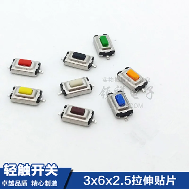100 шт 3*6*2 5 SMD Такт переключатель/патч 2 ноги микро переключатель/двухфазный LCD 3x6x2