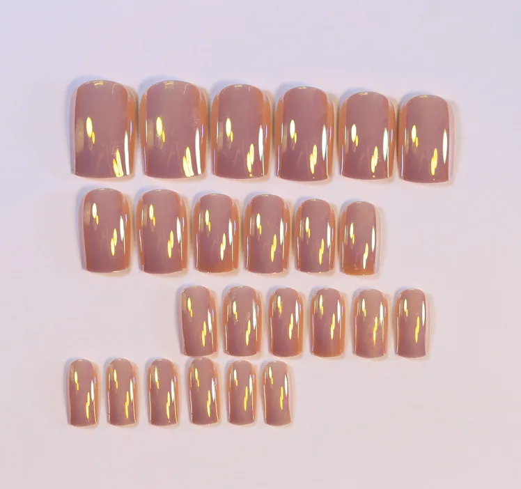 Профессиональные Розовые накладные ногти 24 шт./компл. высококачественные с