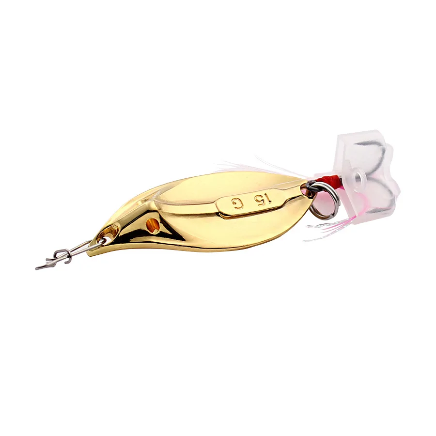 Металлические золотистые/Серебристые блёстки с перьями искусственные приманки