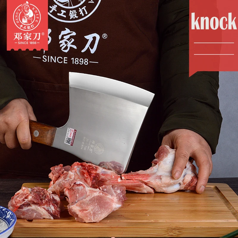 Deng Handmade High Quality Stainless Steel Wooden Handle Sliced Boning Knife For Family or Restaurant Kitchen Knives Axe