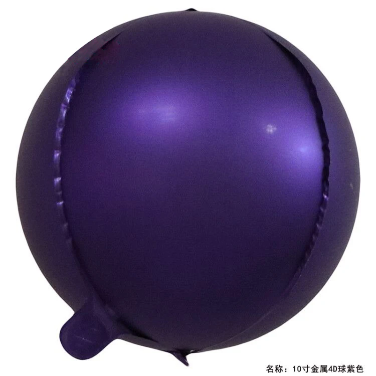 metal purple 20 шт. 10 дюймов 4D розовое золото Серебряная Фольга Воздушный шар День рождения Свадебные украшения День Святого Валентина юбилей Детские принадлежности для душа - Цвет: metal purple