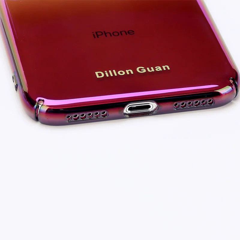 Dillon Guan Luxury Gradient phone Case on for iphone XS X XR Max Hard PC Plastic Cover fundas |