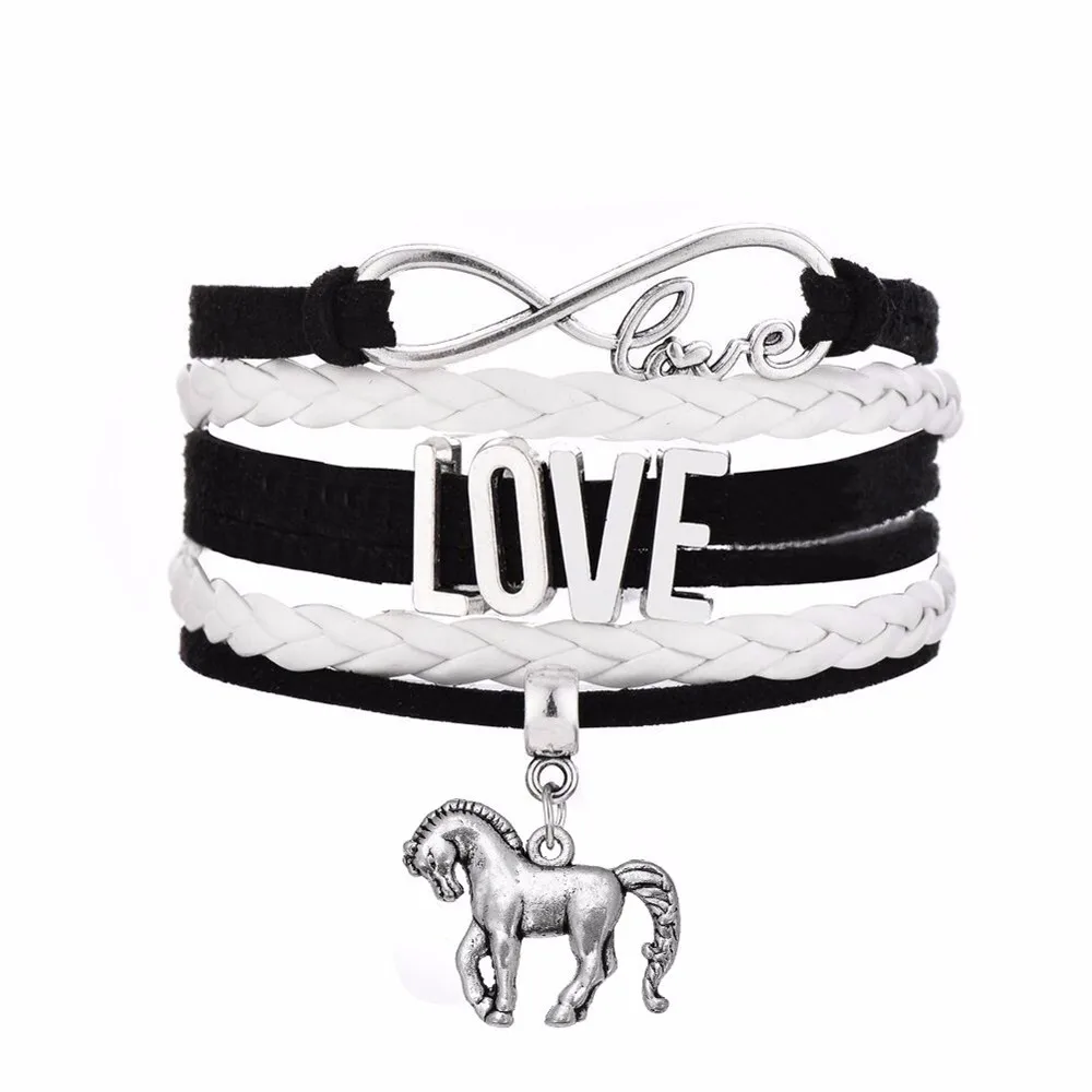 Skyrim регулируемый браслет-шарма Послушная лошадь и Бесконечная любовь животное