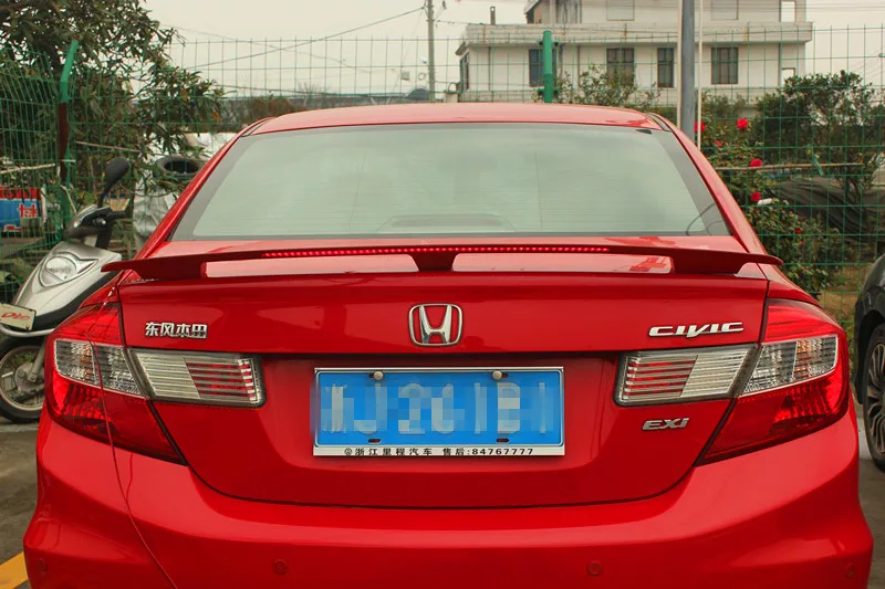 Подходит для Honda Civic 2006-2015 внешний ABS пластик Неокрашенный Грунтовка Цвет спойлер