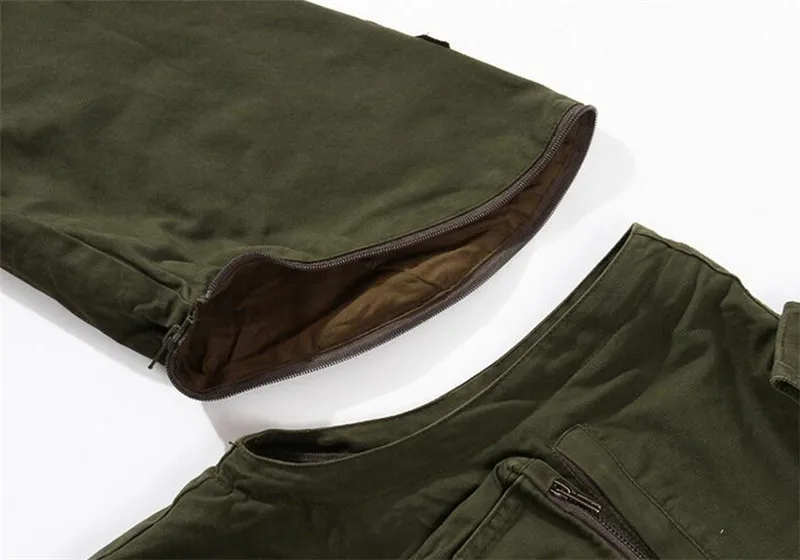 Мужская повседневная куртка карго MORUANCLE со съемным рукавом в стиле милитари