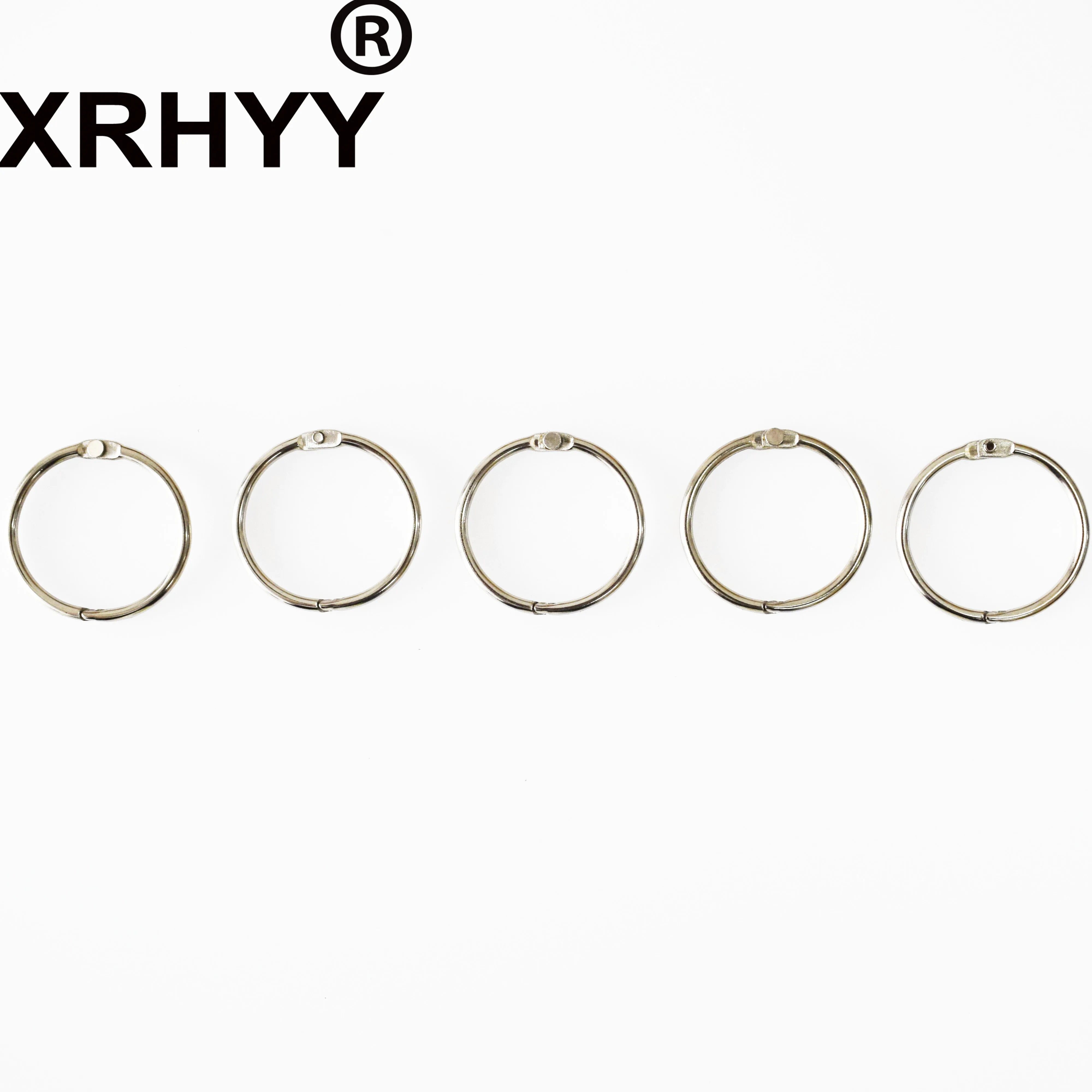 XRHYY 20 шт. серебристые металлические кольца для связывания с листьями покрытые
