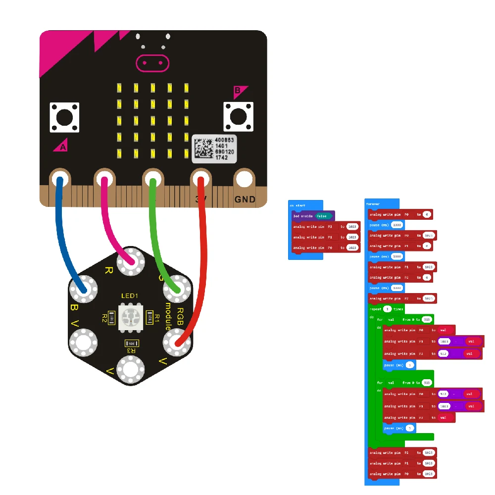 Keyestudio 5050 RGB модуль для BBC micro: бит|Интегральные схемы| |