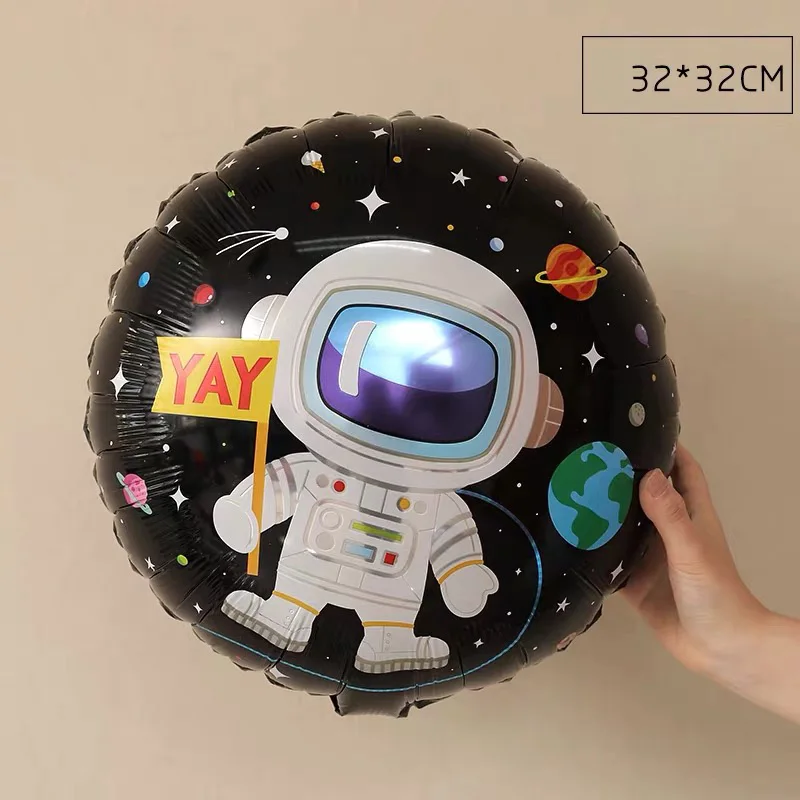 18INCH Космический астронавт фольгированный шар космический С Днем Рождения вечерние украшения Планета Земля Исследуйте защиту окружающей среды тема луна - Цвет: 18INCH