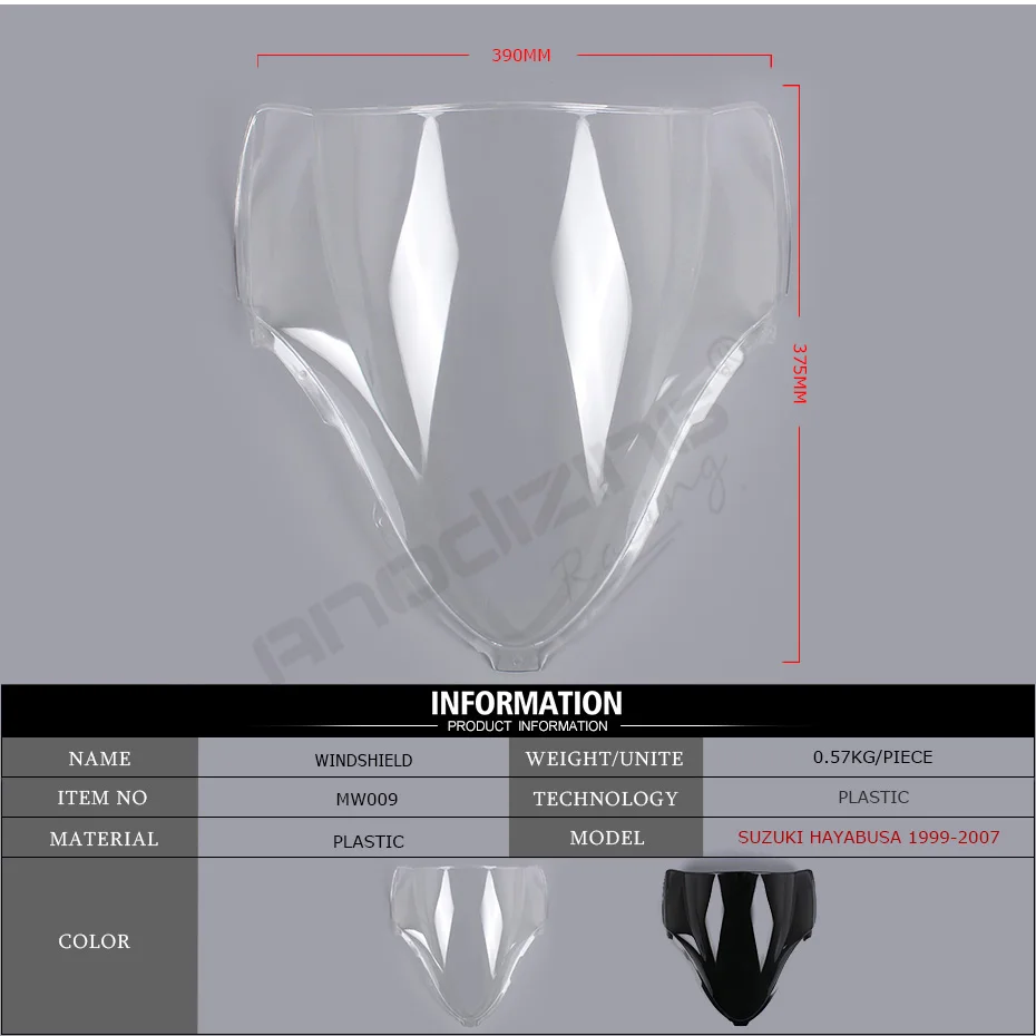 Ветровое стекло Double Bubble для Suzuki Hayabusa GSX R1300 GSXR1300 1999 2007|windshield windscreen|double bubbledouble bubble