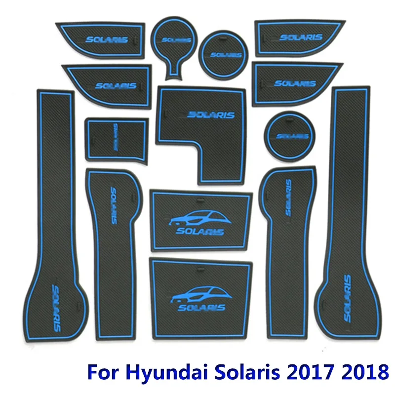 Качество 15 шт./компл. Салонные подложки для hyundai Solaris 2017 автомобиля Elantra Accent Tucson