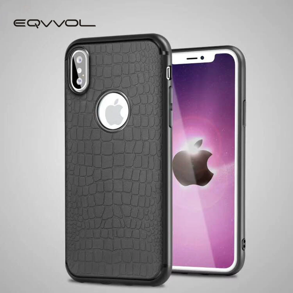 Eqvvol Magnet Mobile Phone Case For iPhone X 8 7 Plus Full Coverage Back Soft TPU Magnetic Leather Cover Cases iphone 6 6s |