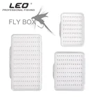 3 шт.лот Leo Fly крюк Коробка 28055 Fly рыболовный крючок коробка с пенопластом Водонепроницаемая прочная Рыболовная Снасть Прозрачный Размер S M L Pesca
