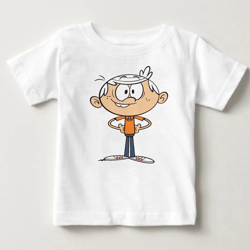Горячая Распродажа, модная футболка с принтом «The Loud House» для мальчиков и девочек детские летние повседневные топы с круглым вырезом и короткими рукавами, футболки для малышей, MJ