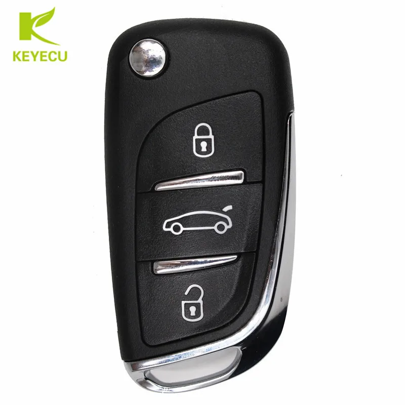 KEYECU сменный дистанционный брелок 3 кнопки 433 МГц ID46 чип для Peugeot 307 407 308 408 2005 2011 04