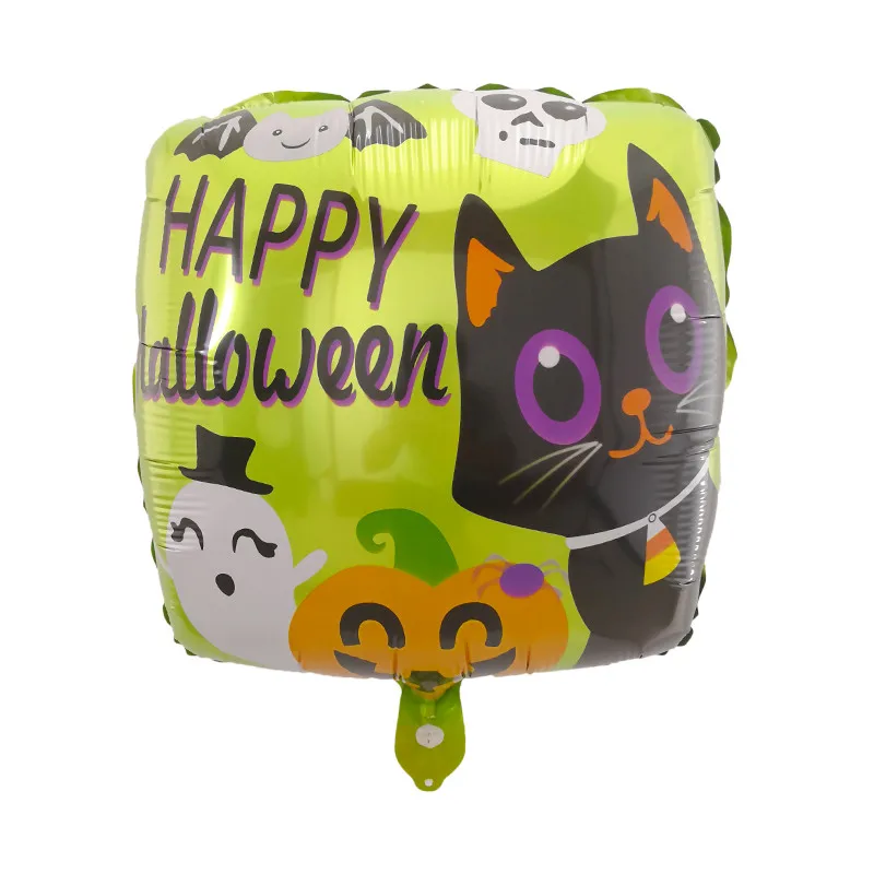 10 шт. Хэллоуин воздушные шары мультфильм квадратный Happy Halloween Гелиевый шар Дети