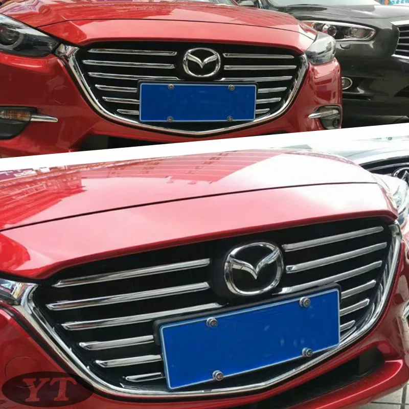 Передняя решетка радиатора для Mazda 3 2017 2018 ABS chrome 12 шт./компл. автомобильные