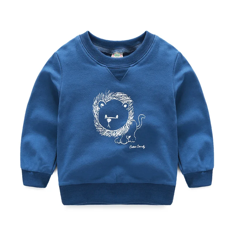 

2019 Autumn winter kids sweatshirts Solid color lion Boys girls pure cotton T-shirt Baby Children clothing clothes TOPs tees