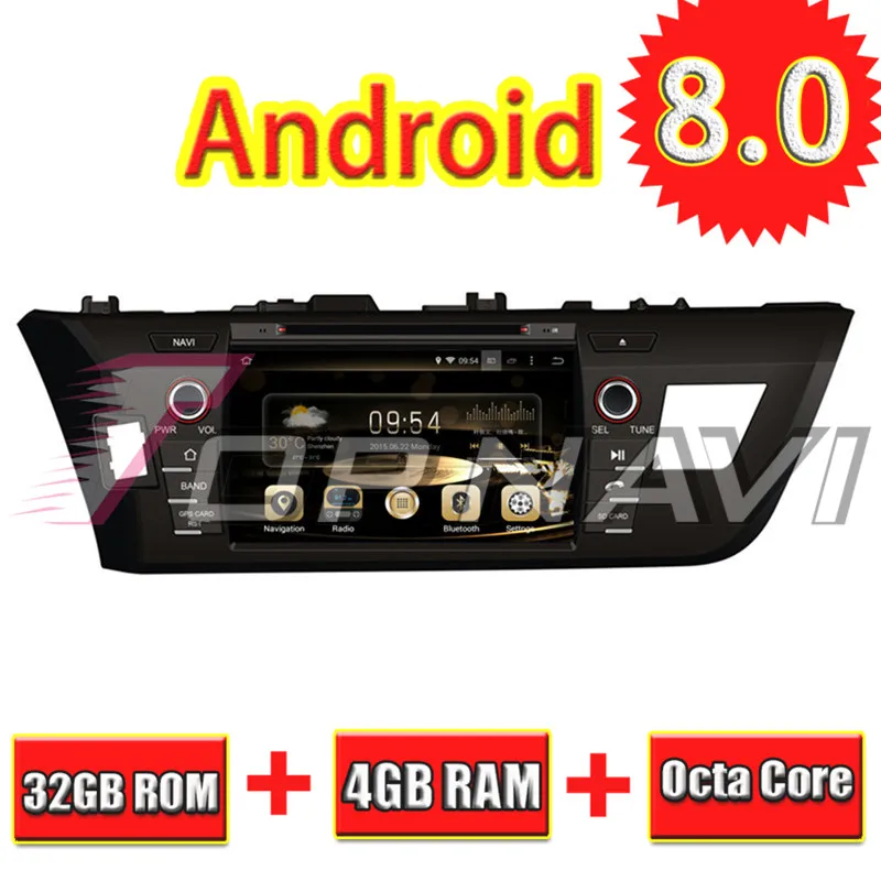 Topnavi Octa Core Android 8 0 Автомобильный GPS навигатор для TOYOTA Corolla/Levin 2013 автомобильный DVD