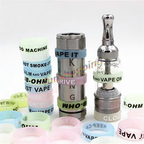 100 шт. лучшая Серебристая силиконовая резиновая повязка для электронных сигарет