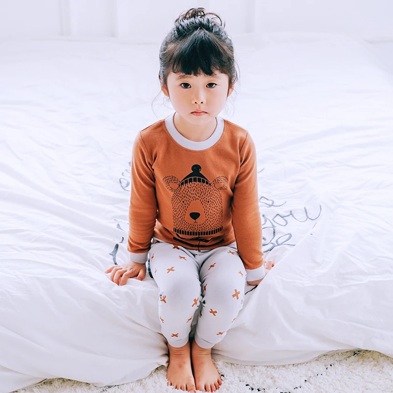 Женский весенне летний детский пижамный комплект ночная рубашка с мультяшным