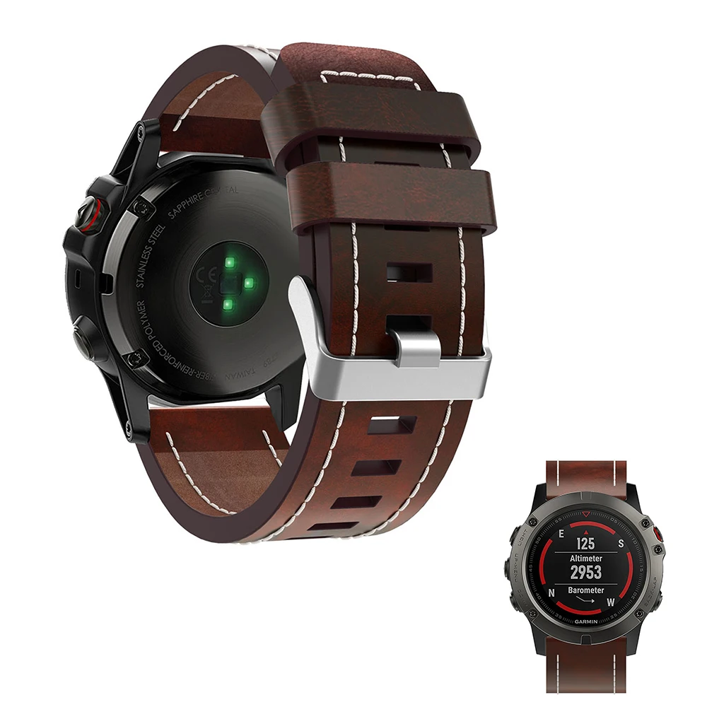 Fivstr кожаный ремешок для наручных часов с инструментами Garmin Fenix 5X 3 3HR D2 MK1 GPS часы