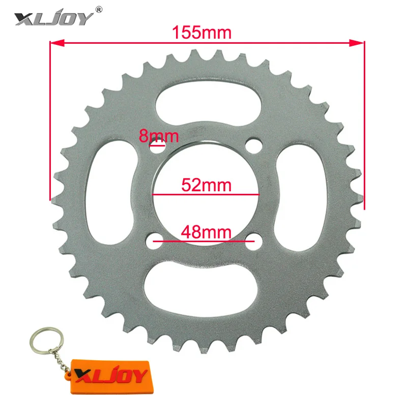 XLJOY 420 37T зуб 52 мм Задняя цепная Звездочка для китайского квадроцикла 110cc 125cc Quad Pit