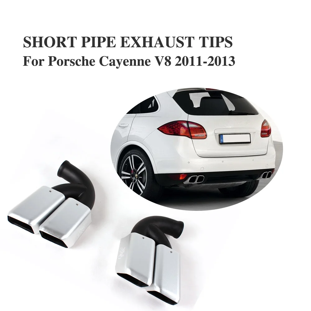 Задние короткие выхлопные наконечники трубы глушитель подходят для Porsche Cayenne V8 2011