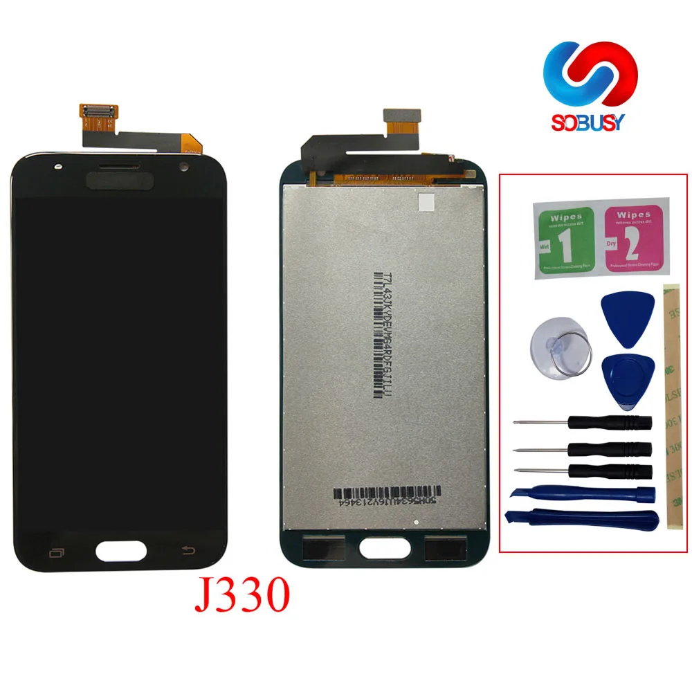 Без Dead Пиксели ЖК дисплей S для Samsung Galaxy J3 Pro 2017 J330 J330F запчасти: сенсорный экран