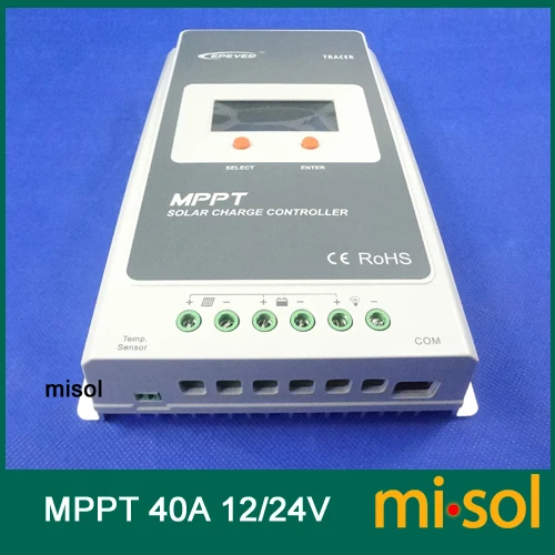 Tracer MPPT солнечный регулятор 40A с дистанционным измерителем 12/24 в контроллер