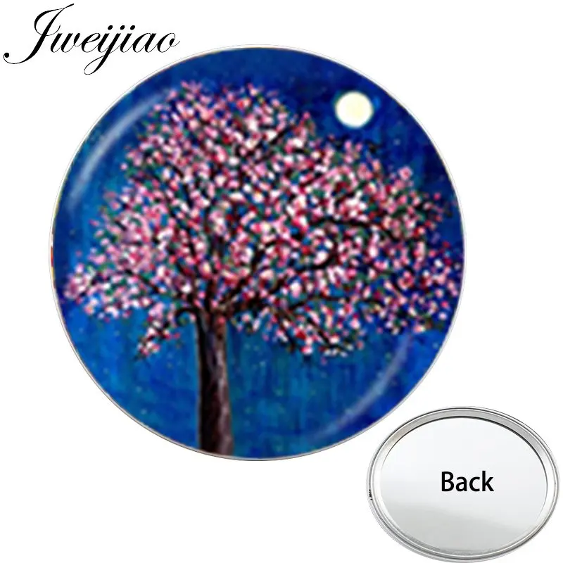 JWEIJIAO Green Tree Art фото рисунок с одной стороны миниатюрное карманное зеркало дорожный кошелек зеркало помещается в любую сумочку или косметичку - Цвет: NS150 5