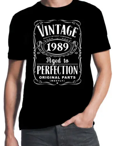2019 забавная Футболка в винтажном стиле на 30 летие подарок день рождения 1989 лет