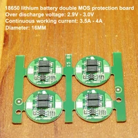 10pcs 18650 lithium battery precision ic g3jk double mos protection board 4 2v single string power protection board 6a current