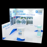 10 portable fabric trade show displays booths with custom graphic print counter spotlights pop up stand