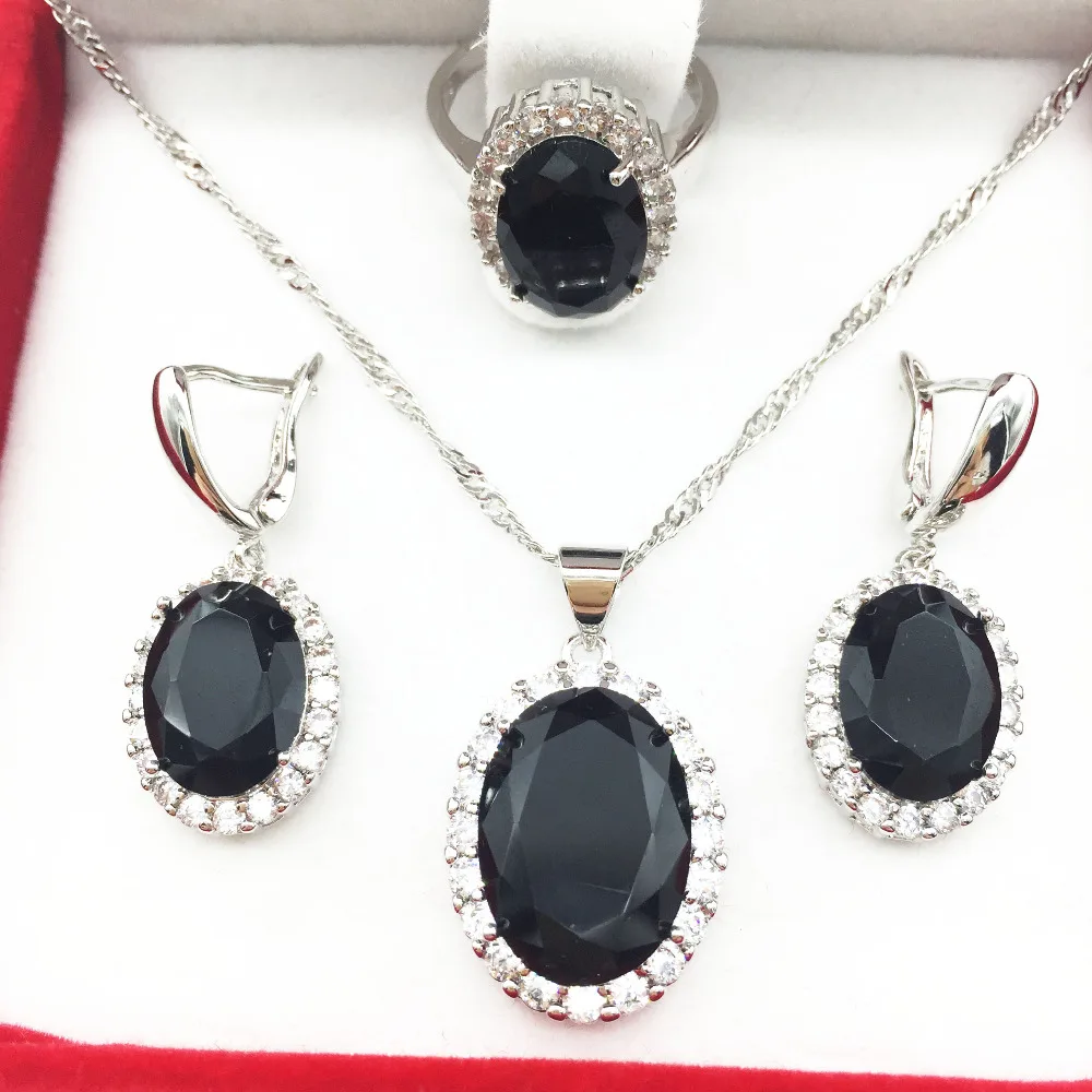 Женский ювелирный комплект из колье и серёг серебра 2016 пробы|jewelry sets for women|silver jewelry