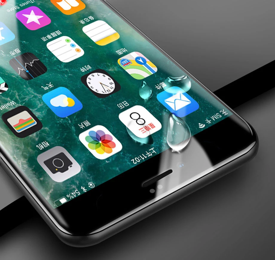 Закаленное стекло для iPhone 7 Plus 6 6s X XR 8 XS Max Защита экрана полное покрытие 5D Защитная