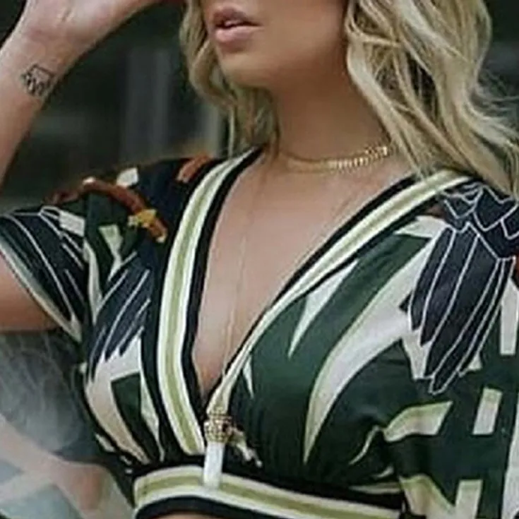 Женская блузка с цветочным принтом и юбка комплект из двух предметов в стиле бохо