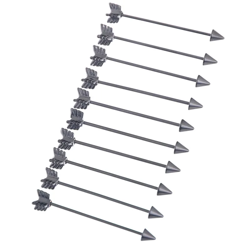 PINKSEE 1 шт. черный цвет милая стрела образный ниппель пупка кольцо ушной датчик