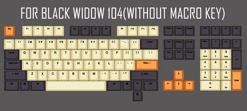 Петля pbt doubleshot keycaps oem для механической клавиатуры серый оранжевый бежевый gh60 покер 87 tkl 104 108 ansi corsair k70 iso razer