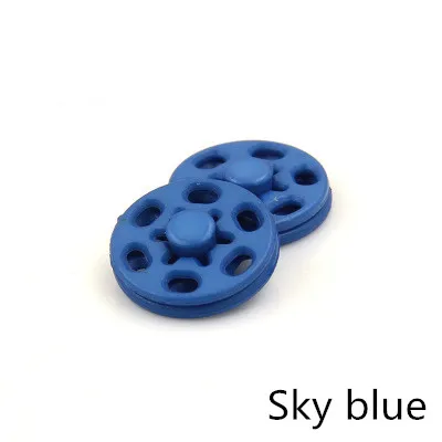 Sky blue Meetee 60 набор 7/10/12/15/18/21 мм Пластик пластиковые кнопки невидимый пряжки DIY рубашка свитер пуговицы для пришивания для одежды BD485 - Цвет: Sky blue