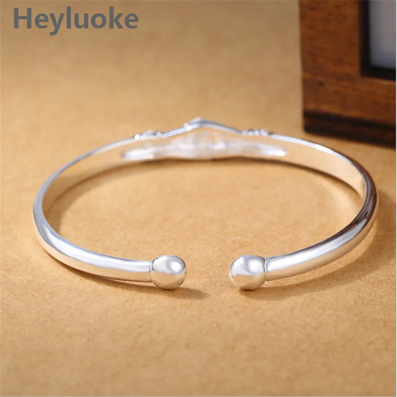 

2019 Limited Pulseiras Vintage Retro Bracelet Fashion Handshake Shape Opening Bangle Women's Party Jewelry Accessories