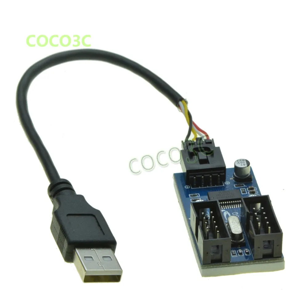 USB 2 0 A папа от 1 до 9 контактный разъем Женский Удлинительный кабель карта