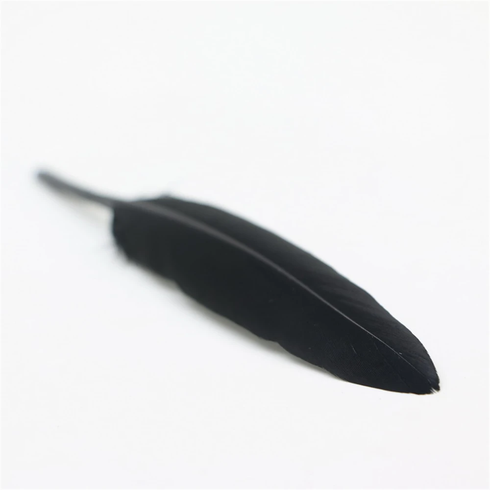 Черные гусиные перья утки украшение для дома в стиле знаменитостей 3-5 дюймов (7-13