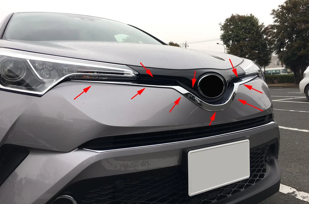 ABS хром авто передняя решетка Накладка для Toyota C-HR CHR C HR 2016 2017 2018 автомобильные
