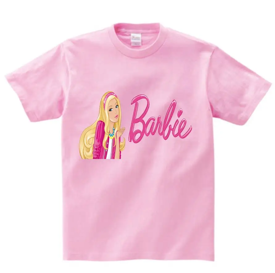 pink childreT-shirt Футболка для девочек; хлопковая одежда для малышей Kawaii; милые топы с короткими рукавами; детские толстовки с капюшоном; Свитшот; teeTops; Модная одежда для малышей - Цвет: pink childreT-shirt