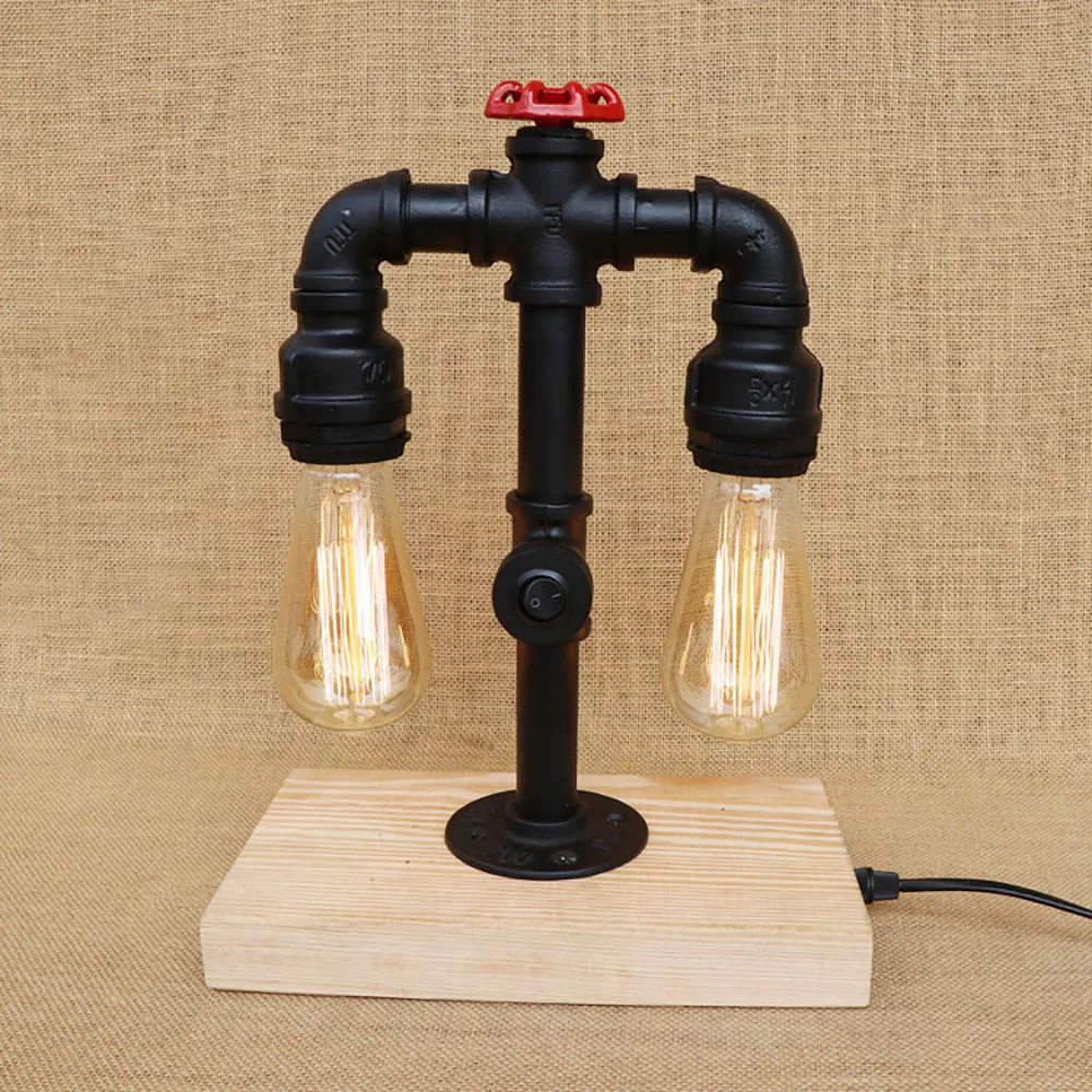 Винтажные настольные лампы в стиле арт-деко стимпанк с выключателем e27/e26